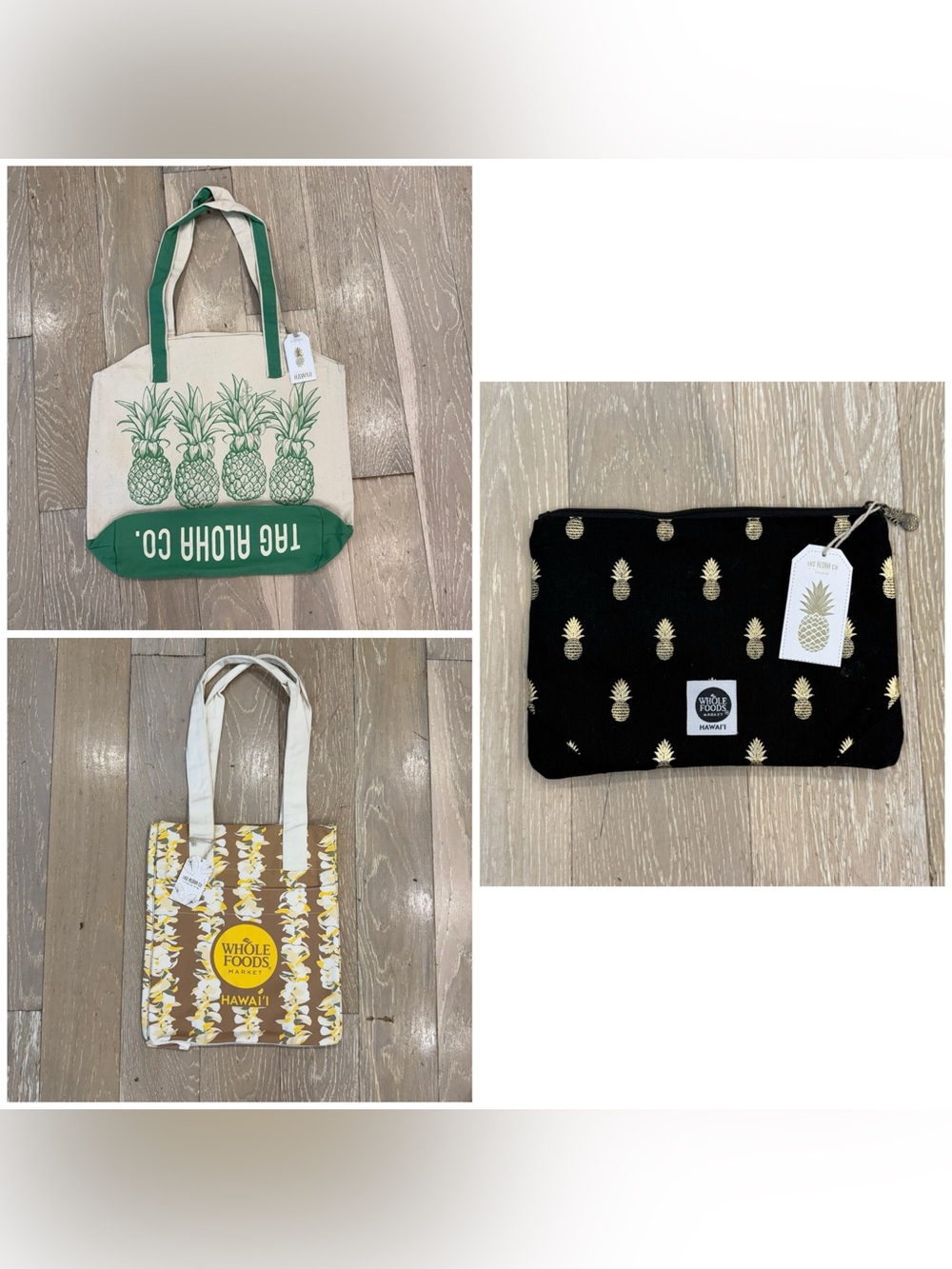 Whole Foods Market Exclusive Hawaii Designs
 1 Hydro Bag, 1 Clutch & 1 Tote NWT